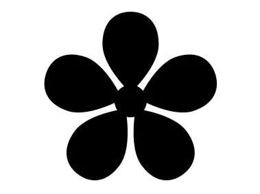Black Flower Silhouette Icon