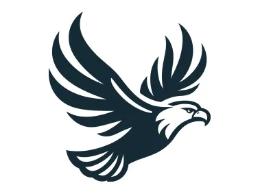 Black Flying Eagle Logo Template