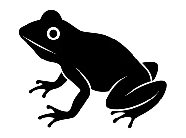 Black Frog Silhouette Logo Template