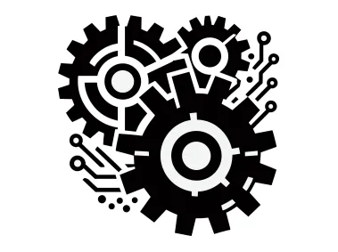 Black Gears Logo Template