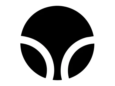 Black Geometric Circle Shape Logo Template