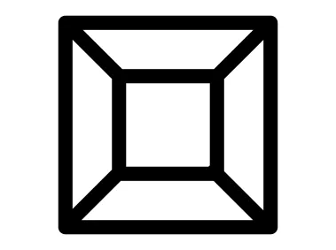 Black Geometric Nested Squares Logo Template