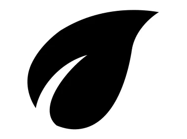 Black Leaf Shape Logo Template