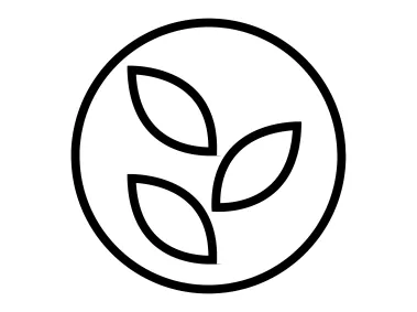 Black Leaves in Circle Logo Template