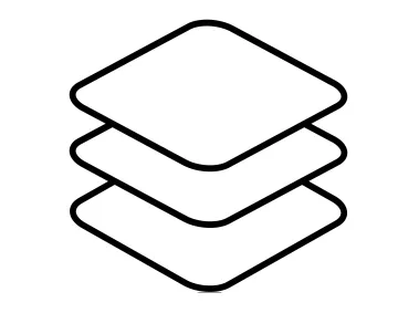 Black Linear Layer Stack Shape Logo Template