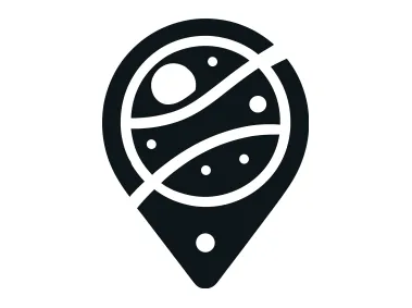 Black Map Pin Logo Template