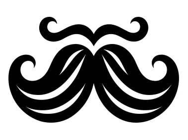 Black Mustache Logo Template