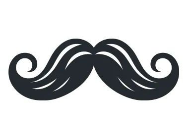 Black Mustache Logo Template