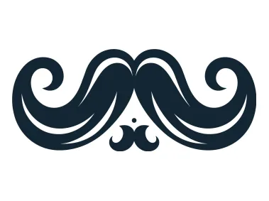 Black Mustache Logo Template