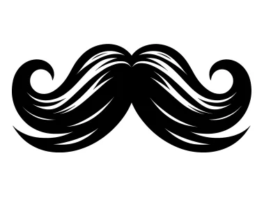 Black Mustache Logo Template