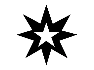 Black Nested Stars Geometric Shape Logo Template