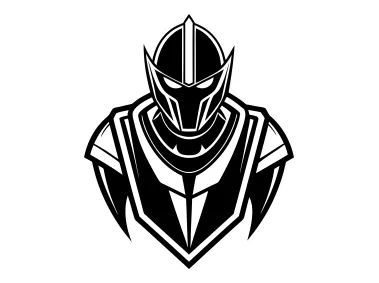 Black Ninja Robot Design Logo Template