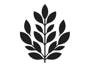 Black Olive Leaves Wreath Logo Template