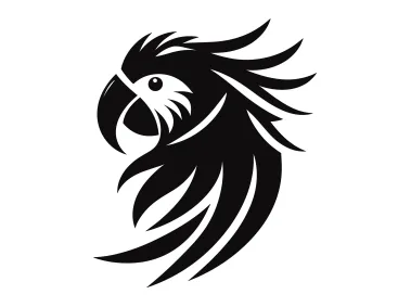 Black Parrot Logo Template