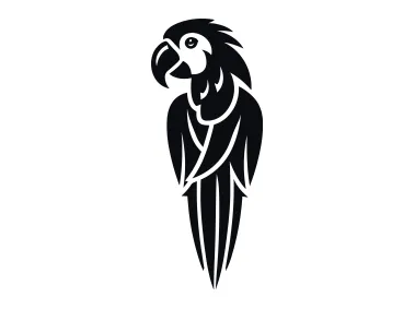 Black Parrot Logo Template