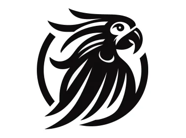 Black Parrot Logo Template
