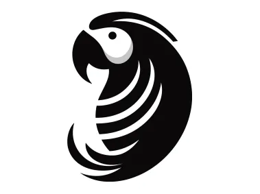 Black Parrot Logo Template