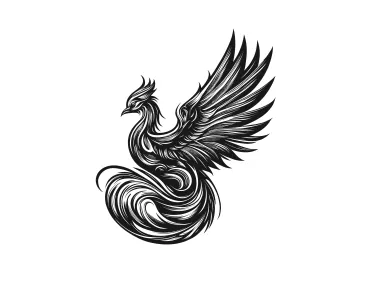 Black Phoenix Logo Template