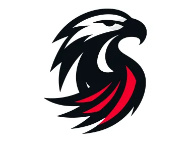Black Red Eagle Logo Template