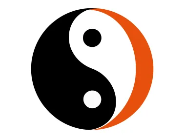 Black Red Yin and Yang Logo Template