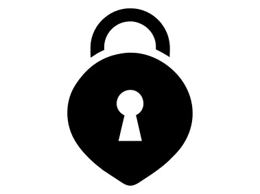 Black Security Padlock Logo Template