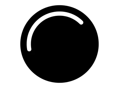 Black Simple Silhouette Style Circle Logo Template