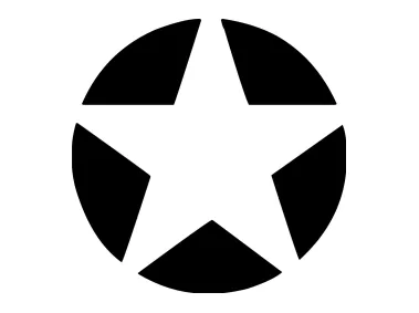 Black Star in Circle Logo Template