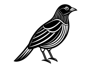 Black SVG Bird Logo Template