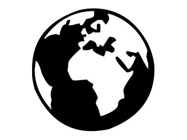 Black SVG Earth Logo Template