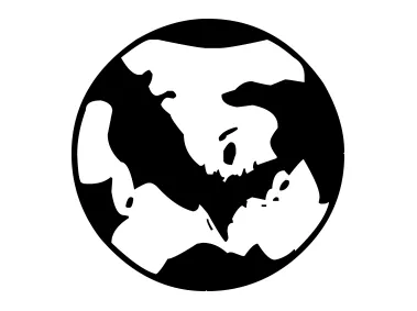 Black SVG Earth Logo Template