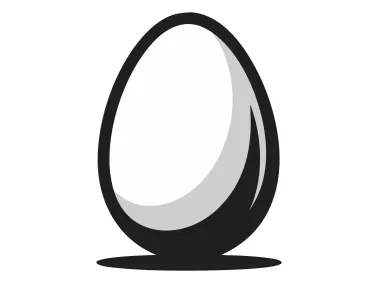 Black SVG Egg Logo Template