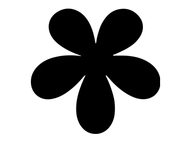 Black SVG Flower Shape Logo Template