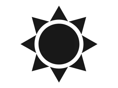 Black SVG Sun Logo Template