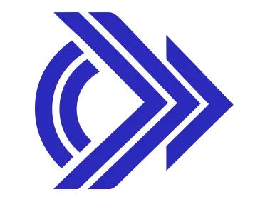 Blue Arrows Shape Logo Template