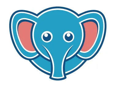 Blue Baby Elephant Logo Template