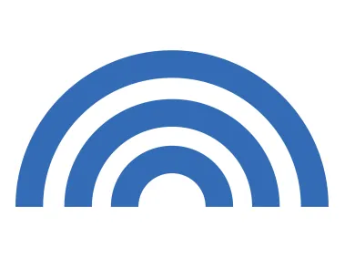 Blue Rainbow Symbol Logo Template