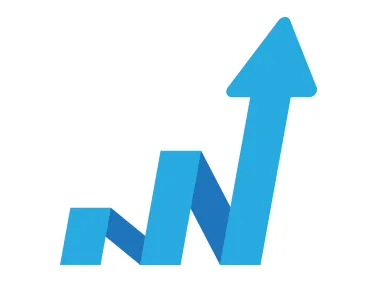 Blue Up Arrow Logo Template