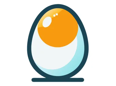 Boiled Egg and Egg Yolk Logo Template