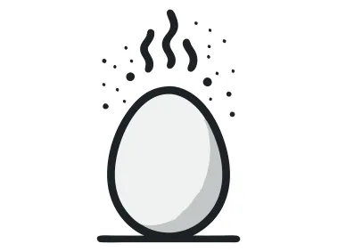 Boiled Linear Egg Logo Template