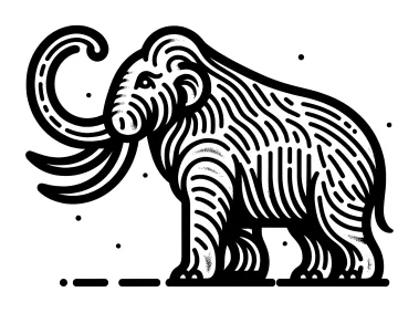 Bold Mastodon Logo Template