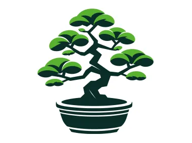 Bonsai Tree in Vase Logo Template