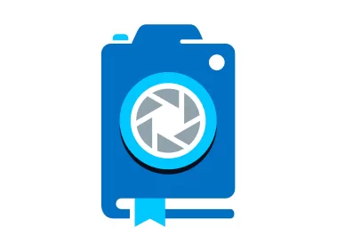 Book Style Camera Logo Template