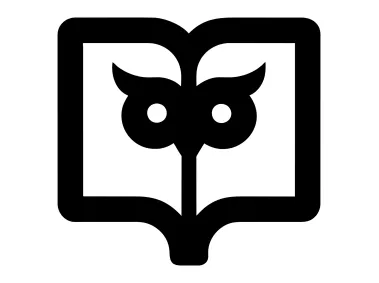 Book with Owl Design Logo Template