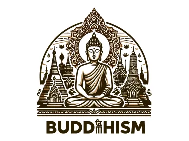 Budda Spiritual Landmark Design Vector