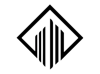 Buildings in Square Shaped Real Estate Design Logo Template