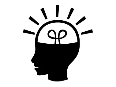 Bulb in Brain Logo Template