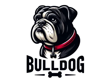 Bulldog Illustration Logo Template