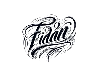 Calligraphic Hand Draw Signature for the Name Fidan Logo