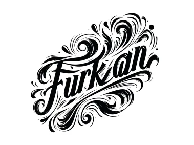 Calligraphic Hand Draw Signature for the Name Furkan Logo