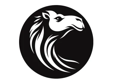 Camel in Circle Logo Template